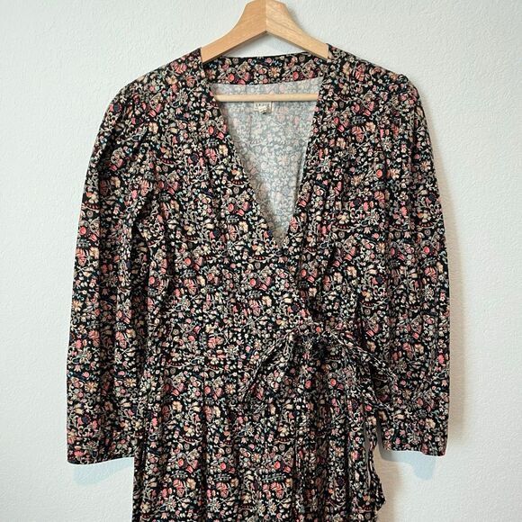 La Vie Rebecca Taylor Gitane Paisley Print Wrap Jumpsuit Women's Size Medium - Picture 3 of 5